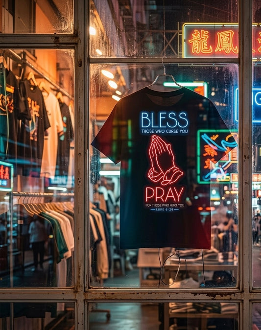 Luke 6:28 Neon Tee