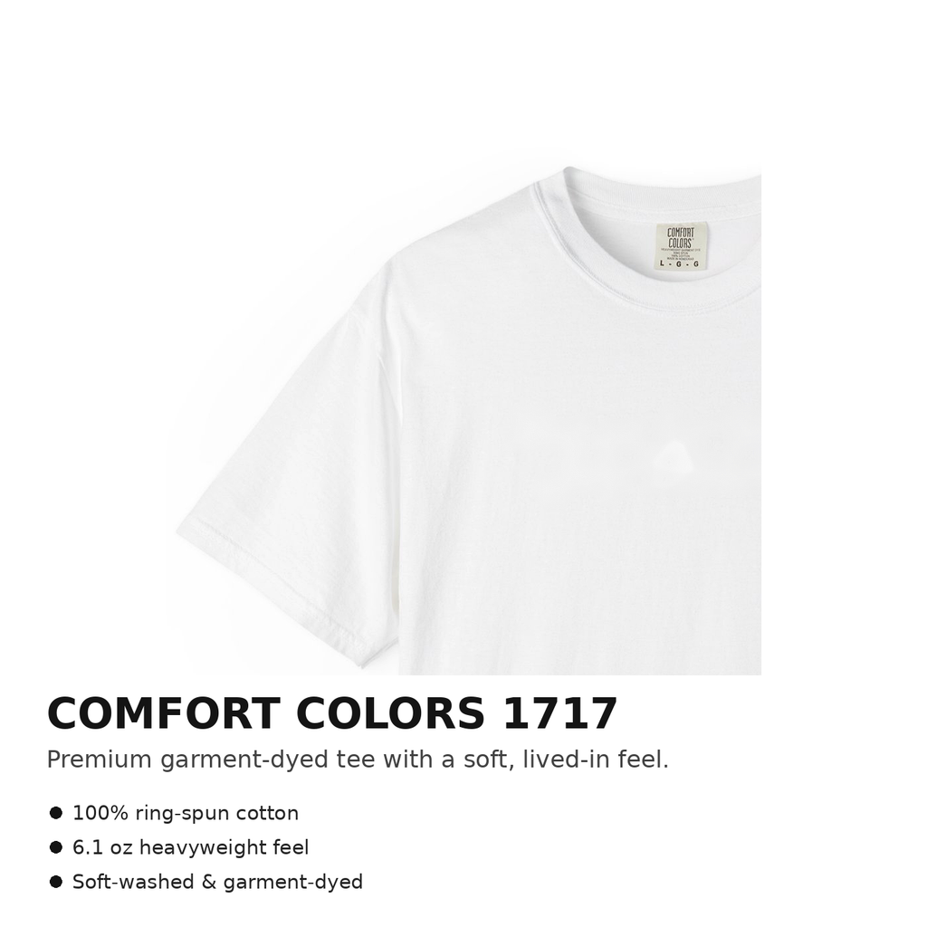 Comfort Colors 1717 material and fabric highlight