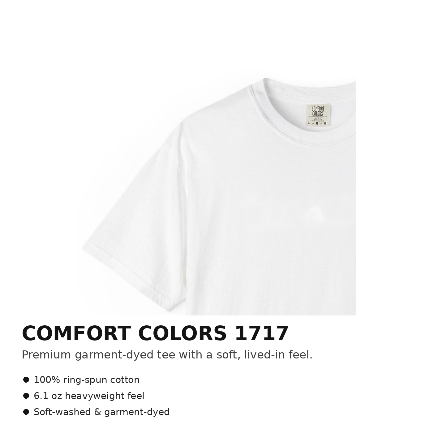 Comfort Colors 1717 material and fabric highlight